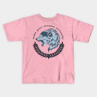 the strong wolf Kids T-Shirt